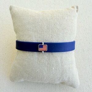 *Flag Charm Bracelet Set* KEEP COLLECTIVE Retired Navy Silicone Band